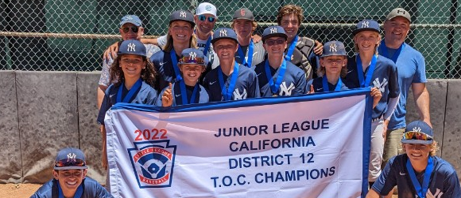 Congratulations Yankees - 2022 Junior TOC Champs
