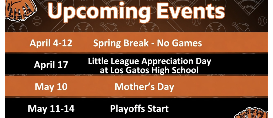 Save the Date - 2026 Season Calendar